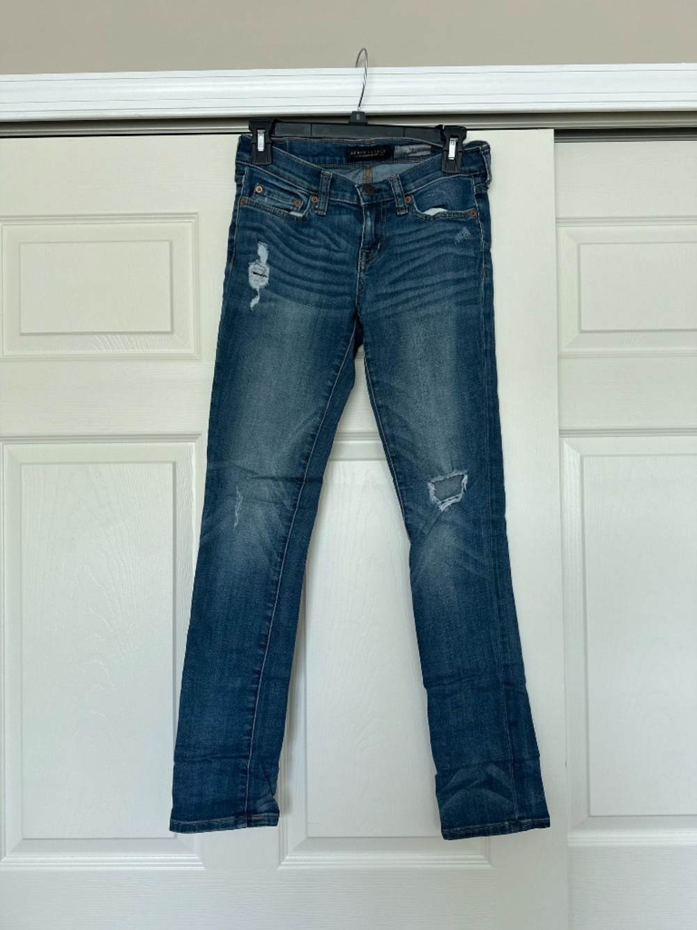 Aeropostale Ripped Skinny Denim Jeans Women’s Size 0 Court/Short